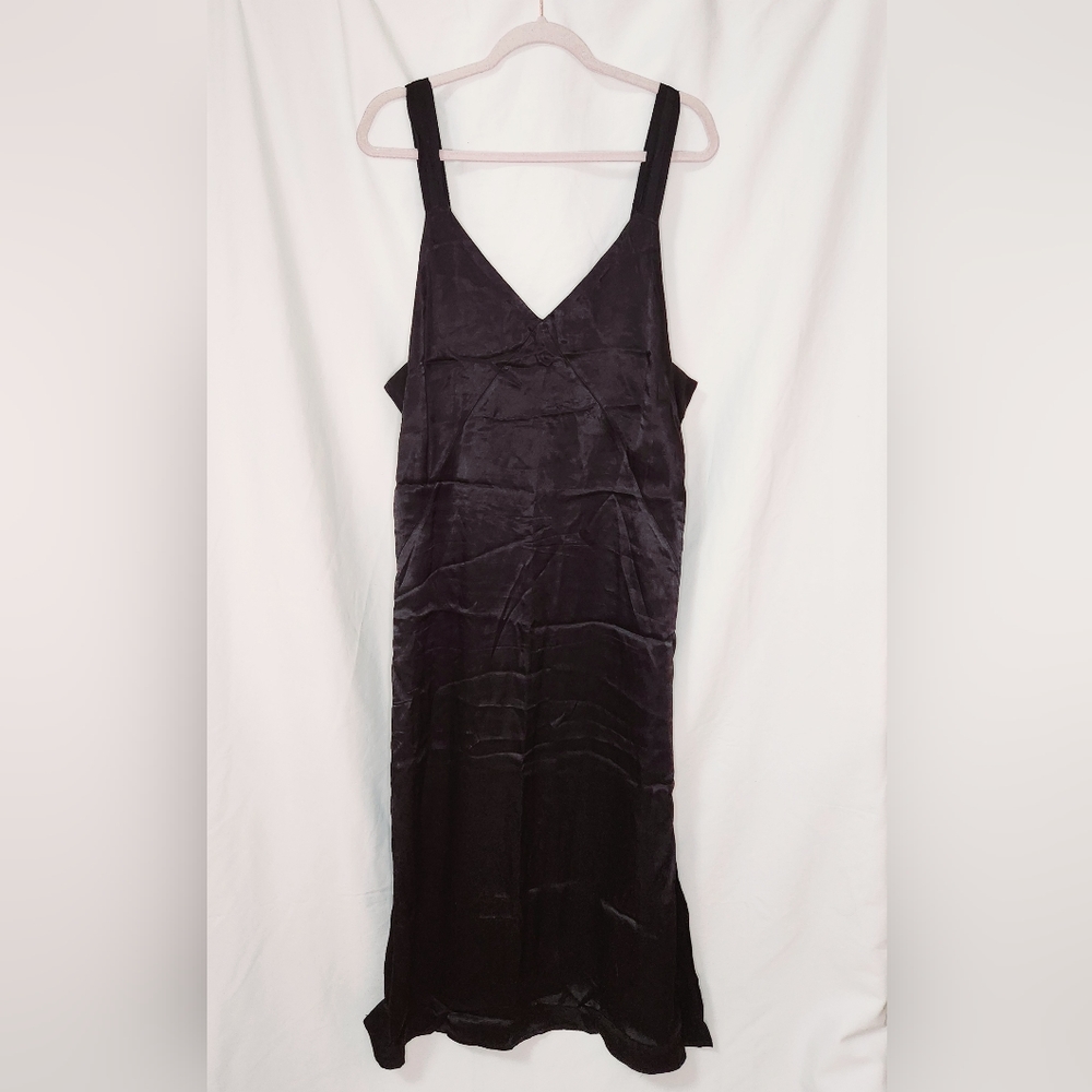 H&M Silky Black Slip Dress size 14